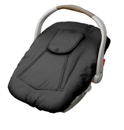 Jolly Jumper Arctic Sneak-A-Peek Infant CarSeat Cover With Attached Blanket Weatherproof - Black