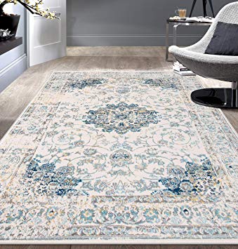 Rugshop Persian Traditional Area Rug, 3'3" x 5', Blue