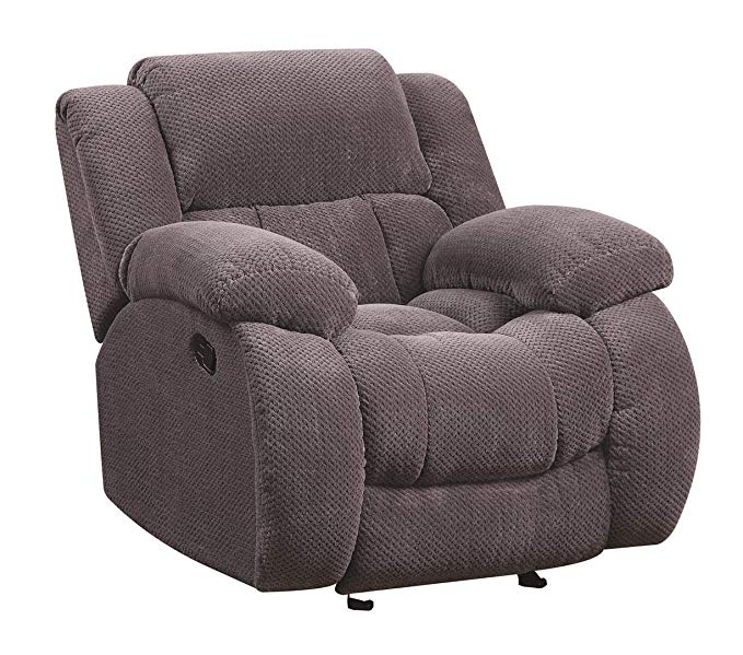 Coaster Home Furnishings Weissman Upholstered Glider Recliner Charcoal
