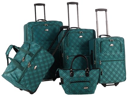 American Flyer Luggage Pemberly Buckles 5 Piece Set