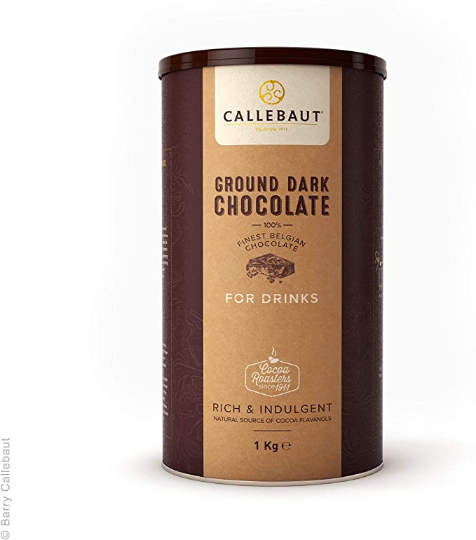 Callebaut Finest Ground Belgian Dark Hot Chocolate Powder For Drinks - 1KG