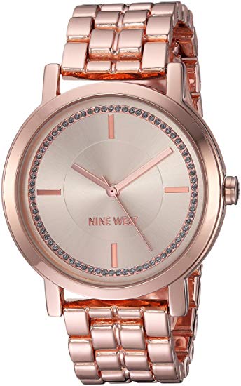 Nine West Women's Glitter-Accented Bracelet Watch