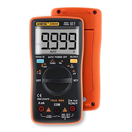 Autoranging Multimeter Kit, ANENG AN8009 Digital Multimeter Tester with Leads Test Probe AC/DC Voltage Electronic Meter