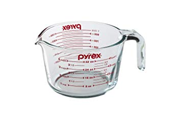 Pyrex SYNCHKG039125 4 Measuring Cup, Clear with Red Graphics