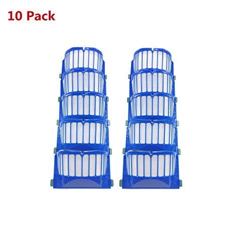 ERT 10 x Aero Vac Filters Kit for Irobot Roomba 500 600 Series 610 620 650 655 660 665 671 680 690 Replacement Parts Vacuum Cleaner Accessories