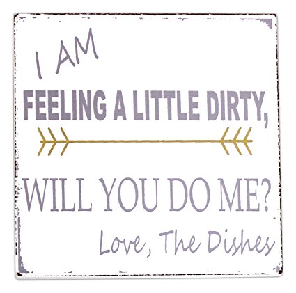 Distressed Look Feeling A Little Dirty Decorative Wooden Magnet