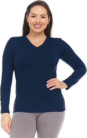 Thermajane Long Sleeve Thermal Shirts for Women Cold Weather, Womens Thermal Underwear Tops, Base Layer Women Thermal