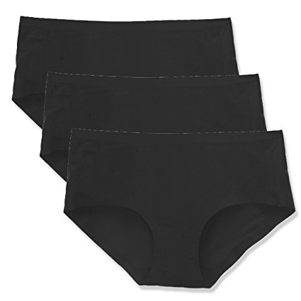 Liqqy Women's Quick Drying Invisible Hipster Briefs 3-pack