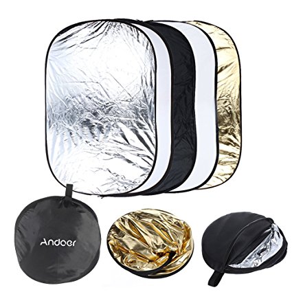 Andoer Foldable Photo Light Reflector for the Photographic Studio Portable 60 x 90