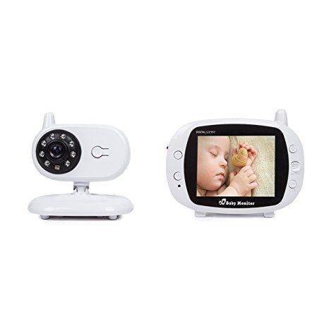 Baby Lovess 2.4G Wireless Color HD Video Baby Monitor 3.5" LCD Safety Security Infant Camera IR Night Vision 2 Way Talk