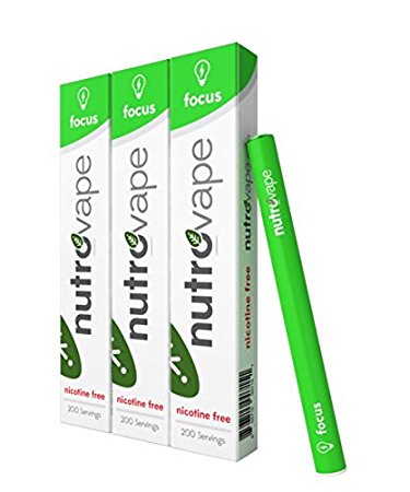 Nutrovape | World's 1st Focus Inhaler | Promotes Mental Focus & Clarity, Helps Improve Memory, Increases Cognitive Alertness | All Natural Guarana, Theobromine, Vitamin B-12 Extract (3)
