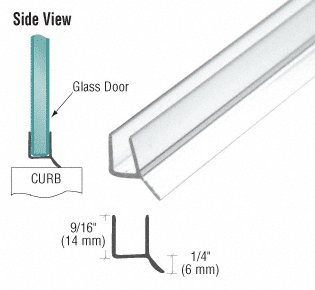 CRL Frameless Shower Door Seal for 3/8-Inch Glass, 98-Inches long (can be cut down)