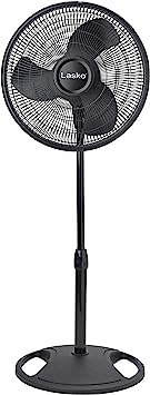 Lasko 2521 16" Oscillating Stand Fan, Black