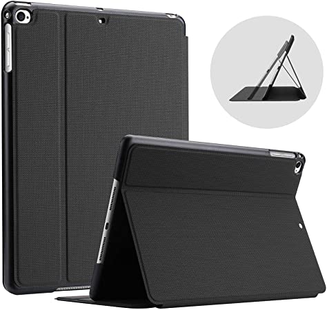 ProCase iPad 9.7 (2018 & 2017) / iPad Air 2 / iPad Air Case, Slim Stand Protective Folio Case Smart Cover for Apple iPad 9.7 Inch 5th/6th Generation, Also Fit iPad Air 2 / iPad Air -Black