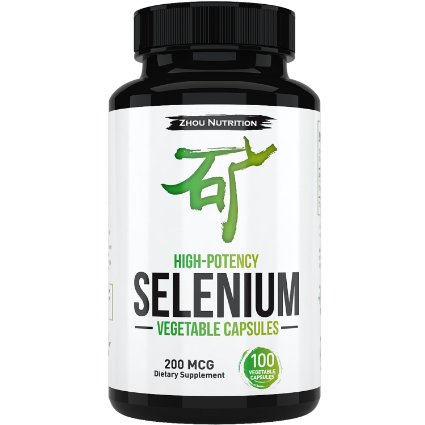 Selenium for Thyroid, Prostate and Heart Health - Essential Trace Mineral with Superior Absorption - Yeast Free - 100 Once Daily Vegetable Capsules - Made in the USA