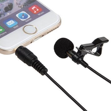Lavalier Lapel Microphone - Beeiee Lavalier Clip-on Omnidirectional Condenser Microphone Mic for Apple iPhone 6s6 PlusiPad airminiiPod TouchAndroid and Windows Smartphones