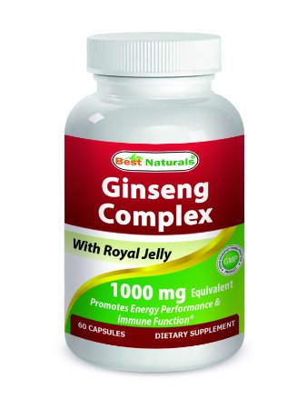 Best Naturals Ginseng Complex 1000 mg 60 Capsules