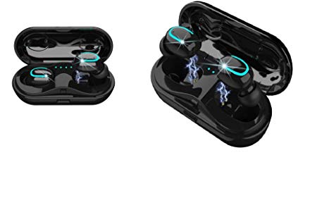 Best, Wireless, Earbuds, for Jogging, Aerobic & Gym Activity, Bluetooth, Earphones, Headphones, HBQ Brand V5.0, Sweat Proof, Waterproof, with TWS, Technology & Charging case. Great Purchase