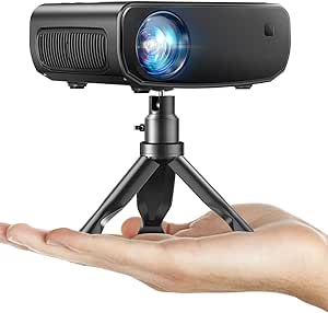 Mini Projector, ELEPHAS Projector with 5G WiFi，2024 Upgraded 1080P Portable Projector with Tripod and Carry Bag, 10000 Lux 200" Display Projecteur, Compatible with TV Stick/HDMI/USB/iOS/Android Phone