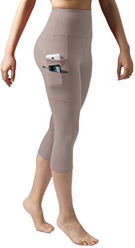 ODODOS Women's High Waisted Tummy Control Workout Pants, Full-Length Leggings with Dual Pockets