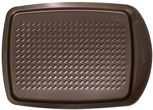 Pyrex asimetriA Metal Easy-Grip Baking Tray 33x25 cm, Brown