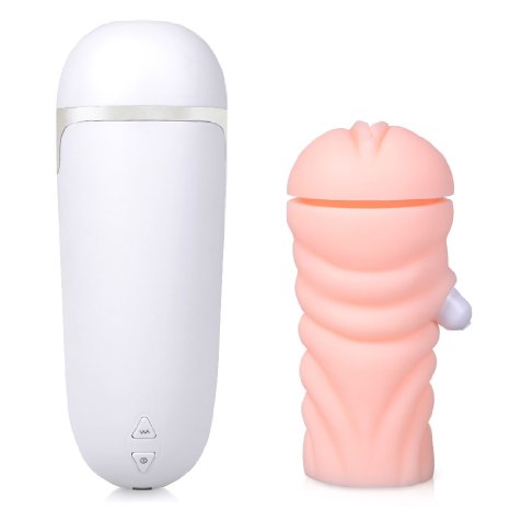 Utimi Handy Male Masturbation Cup with Vibrating Egg in White