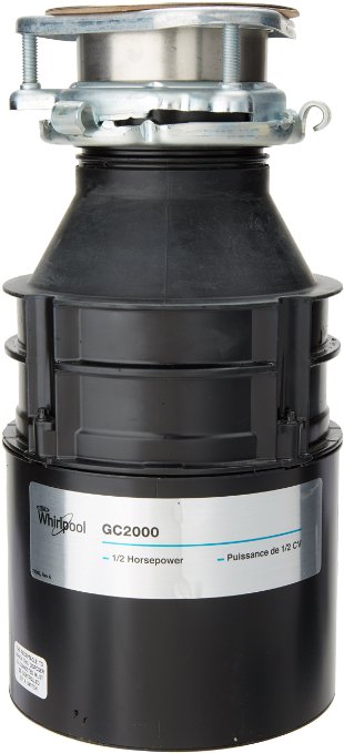 Whirlpool GC2000PE 1/2 hp in Sink Disposer, Black