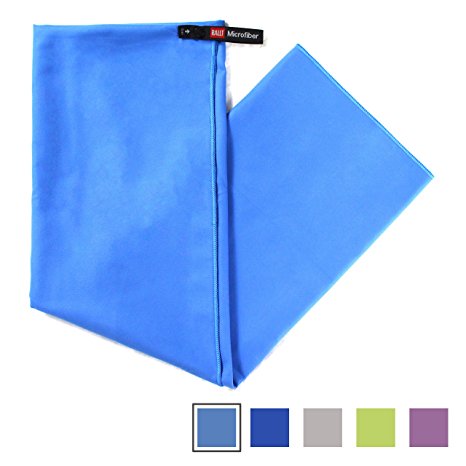 Rallt Camping Travel Towel - Compact Quick Dry Microfiber - Great For Sports, Swimming, Backpacking, Hiking, Gym, or Camp