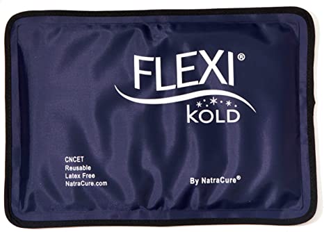 FlexiKold Gel Ice Pack (Half Size: 7.5" x 11.5") A6303-COLD - Professional Cold Pack Reusable Cold Pack Compress (Therapy for Pain and Injuries of Knee, Shoulder, Foot, Back, Ankle, Neck, Hip, Elbow)