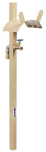 Liberty Garden Products 693 Free Standing Garden Hose Stand With Brass Faucet, Holds 150-Feet of 5/8-Inch Hose - Tan