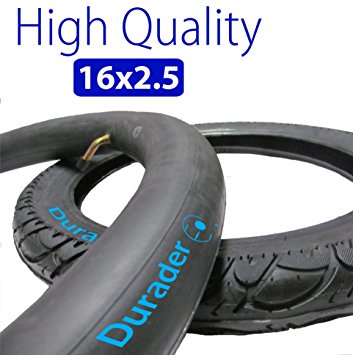 16x2.50 Inner Tube with Bent Valve Stem & Tire set for Electric Bike