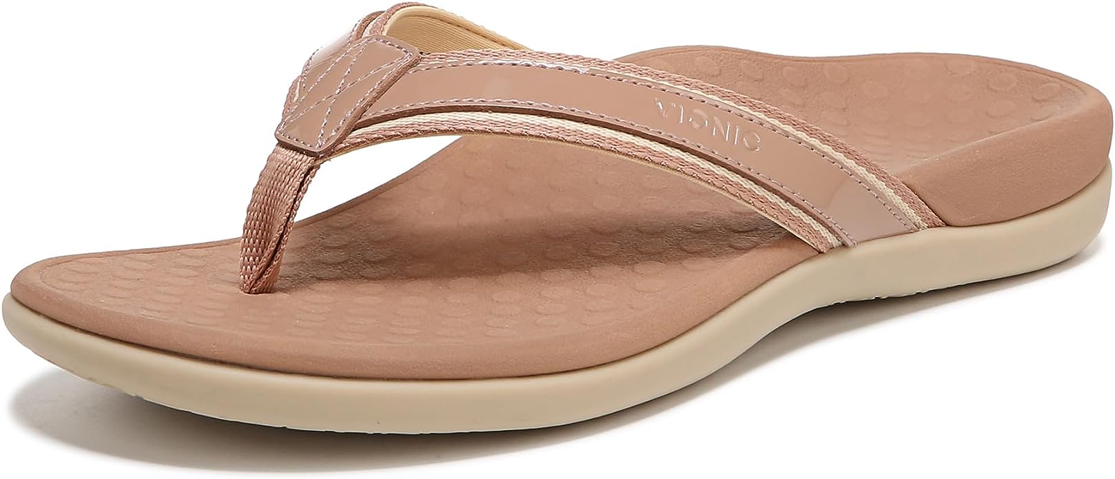 Vionic Women's Rest Tide Sport Toe Post Sandal - Supportive Everyday Slide Sandals That Includes an Orthotic Insole and Cushioned Outsole for Arch Support,Medium Width Size 5-12