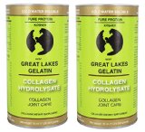 Great Lakes Gelatin Collagen Hydrolysate Beef Kosher 16 oz 2-Pack