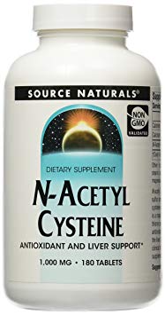 Source Naturals N-Acetyl Cysteine Antioxidant Support 1000 mg Dietary Supplement That Supports Respiratory Health - 180 Tablets