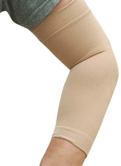 Elbow Compression Sleeve - Best Support for Tennis Elbow Tendonitis Golfers Elbow and RSI - BeVisible Sports - Alternative to Elbow Brace - for Men Women and Youth