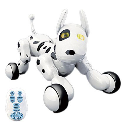 Hi-Tech Wireless Remote Control Robot Interactive Puppy Dog For Kids, Children,Girls, Boys (White)