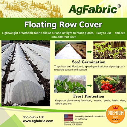 Agfabric Warm Worth Heavy Floating Row Cover & Plant Blanket, 0.9oz Fabric of 7x15ft for Frost Protection, Harsh Weather Resistance& Seed Germination