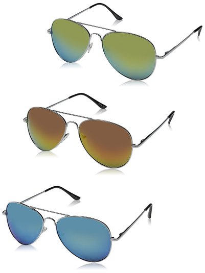 zeroUV - Premium Full Mirrored Aviator Sunglasses w/ Flash Mirror Lens