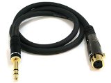 Monoprice 104768 3-Feet Premier Series XLR Female to 14-Inch TRS Male 16AWG Cable