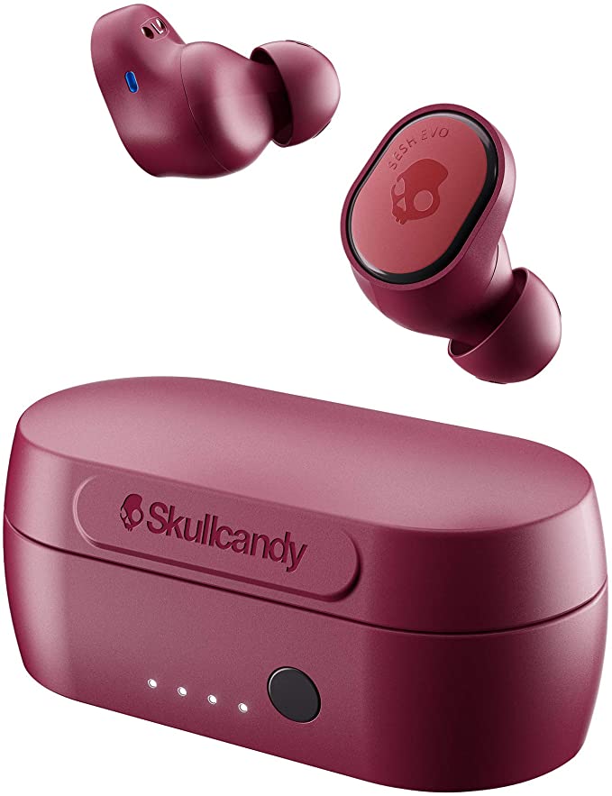 Skullcandy Sesh Evo True Wireless Earbuds, Deep Red (S2TVW-N741)