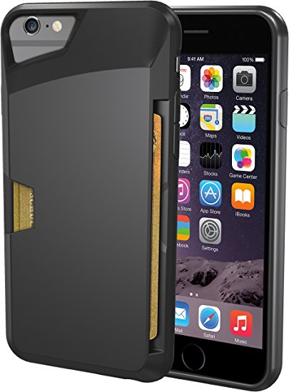 iPhone 6/6s Wallet Case - Vault Slim Wallet for iPhone 6/6s (4.7") by Silk - Ultra Slim Protective Phone Cover (Midnight Black)