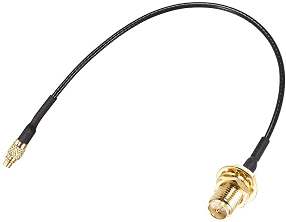 uxcell MMCX Male to RP-SMA Female Bulkhead,Pigtail Antenna Coaxial RF1.37 Low Loss Cable,RF Coaxial Adapter Connector,6inch