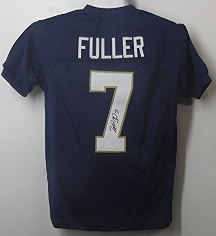 Will Fuller Autographed Notre Dame Blue XL Jersey JSA