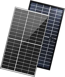 Renogy Bifacial 2pcs 320 Watt Solar Panels 12/24 Volt Monocrystalline PV Power Charger On/Off-Grid 640W Supplies for Rooftop Charging Station Farm Yacht and Other Off-Grid Applications, Black