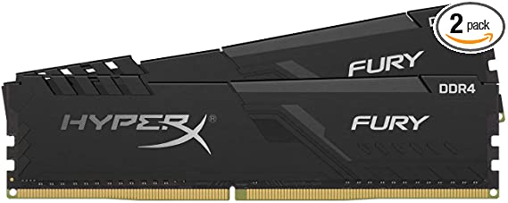 HyperX Fury 32GB 3600MHz DDR4 Ram CL17 DIMM (Kit of 2) 1Rx8 Black Desktop Memory with low-profile heat spreader (HX436C17FB3K2/32)