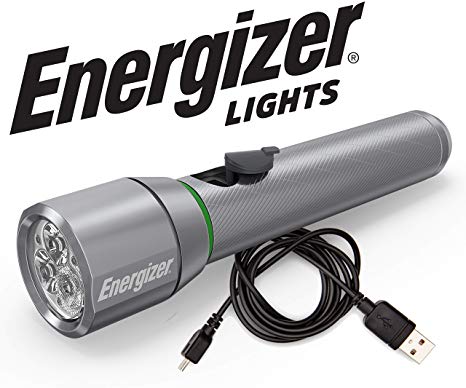 Energizer LED Flashlights, 1000 High Lumens, Water Resistant, Aircraft Grade Metal Tactical Flashlight, USB Rechargeable or AA Battery Option (Batteries Included)