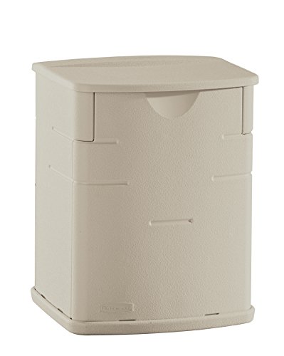 Rubbermaid Small Deck Box, 18 in x 17 in x 23 in, Sandstone (FG374301SSTON)