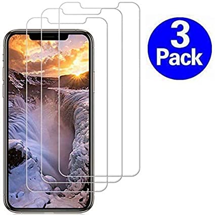 iPhone XR Screen Protector, OLINKIT Anti-Scratch High Definition Bubble Free Anti-Fingerprint Tempered Glass Screen Protector Compatibler iPhoneXR [Clear,3-Pack]