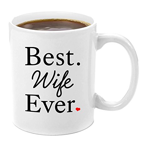 Best Wife Ever | Premium 11oz Coffee Mug Set - Wife Gifts, Birthday Gift Ideas, Christmas, Best Wife, Wifely Gifts, Romantic, Wife 50th Birthday Gift Ideas, xmas Gifts, From Husband, Anniversary