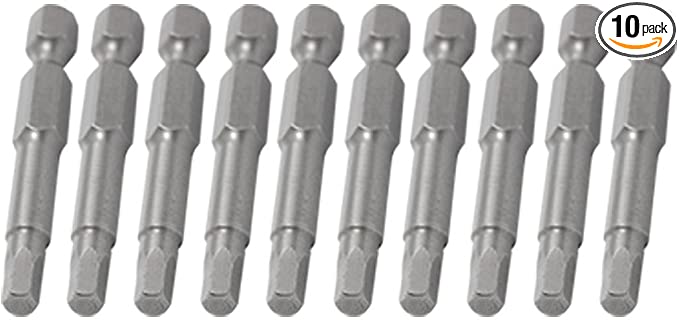 uxcell Magnetic 4mm Tip 6.3mm Shank Diameter Hex Bits 10 Pcs